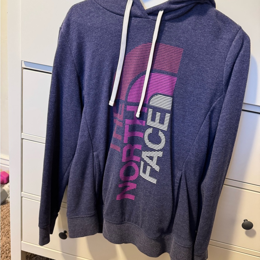 The North Face Purple and White Hoodie